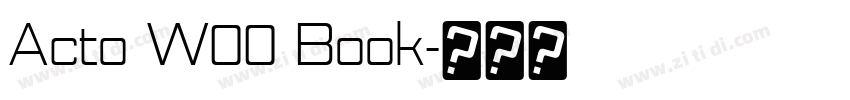 Acto W00 Book字体转换
